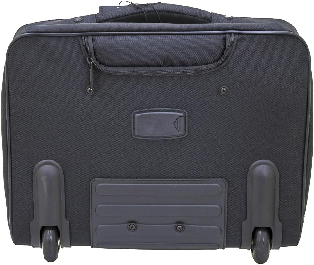 Davidts Pilotenkoffer 43x35x25 cm Aktentrolley Business Tasche Laptop-Fach Schwarz 261 114 Bowatex