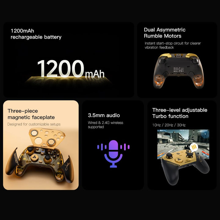 GameSir G7 Pro 8000 Hz Kabelloser PC Gaming Controller, Ultraschnelles PC Gamepad mit geringer Laten