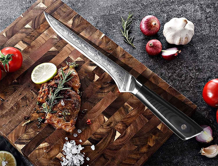 Ausbeinmesser aus Damaststahl Boning Knife top ausbalanciert Stylisch