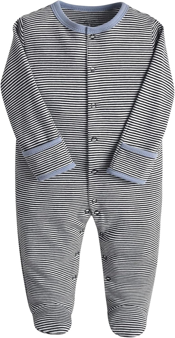 Baby Mädchen Schlafstrampler 3er Pack Jungen Pyjamas Baumwolle Overalls Strampler für 0-12 Monate, B