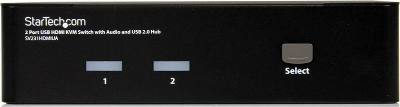 StarTech.com 2 Port USB HDMI KVM Switch / Umschalter mit Audio und USB 2.0 Hub HDMI mit 1 Display Si