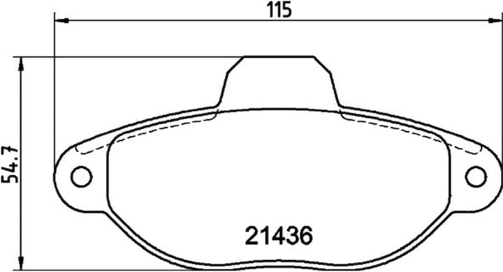 HELLA PAGID 8DB 355 019-931 Bremsbelagsatz - T2216 - Dicke/Stärke: 17mm - Bremssystem: Bendix - inkl