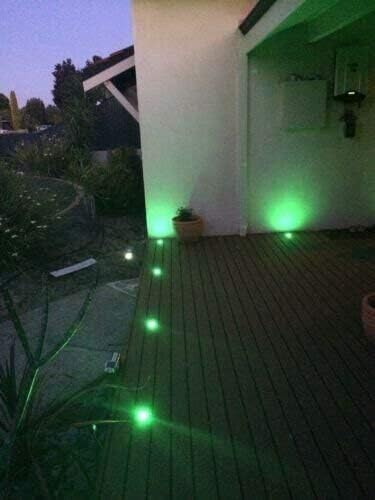 INDARUN LED Bodeneinbauleuchten Aussen RGB 10er Set, Ø31mm Terrasse Einbaustrahler, Led Terrassenbel