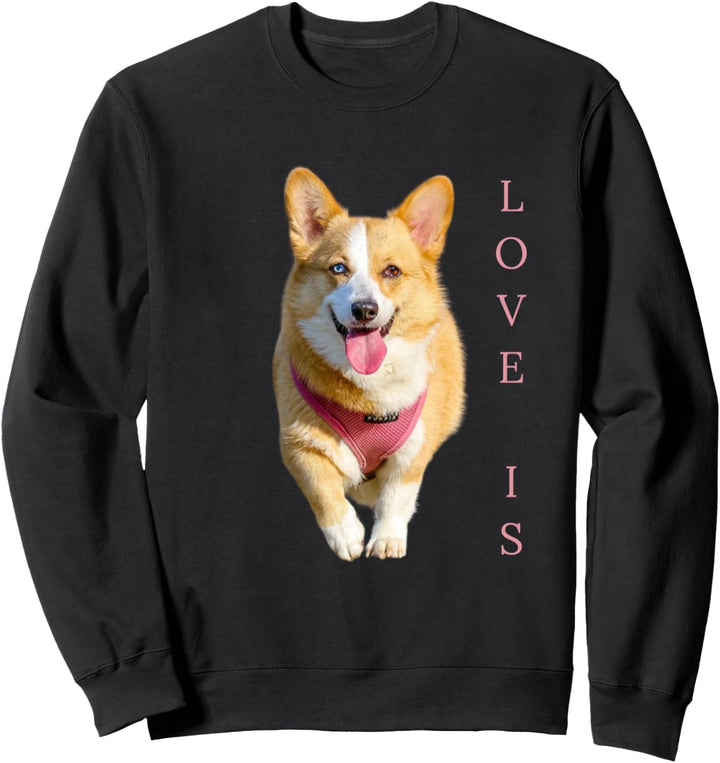Corgi Shirt Men Women Kids Love Is Dog Mom Dad Gift Pet Tee Sweatshirt