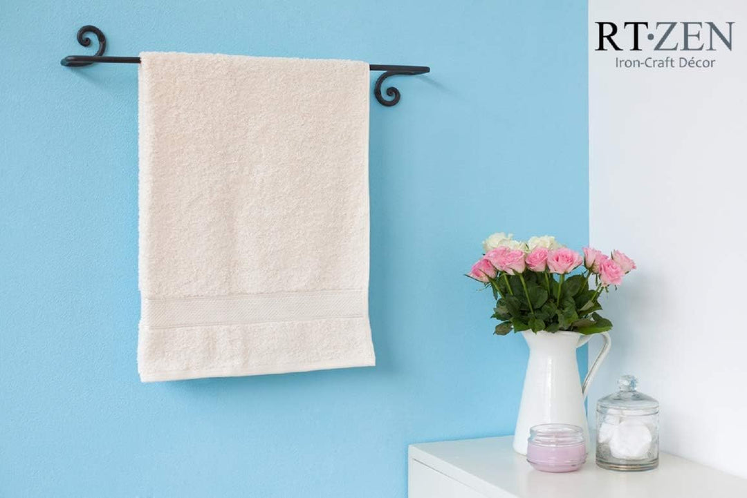 Swirls Towel Bar Hanger Holder Wall Hanger For Bathroom Or Kitchen, Handmade By RTZEN-Décor A11, Lar