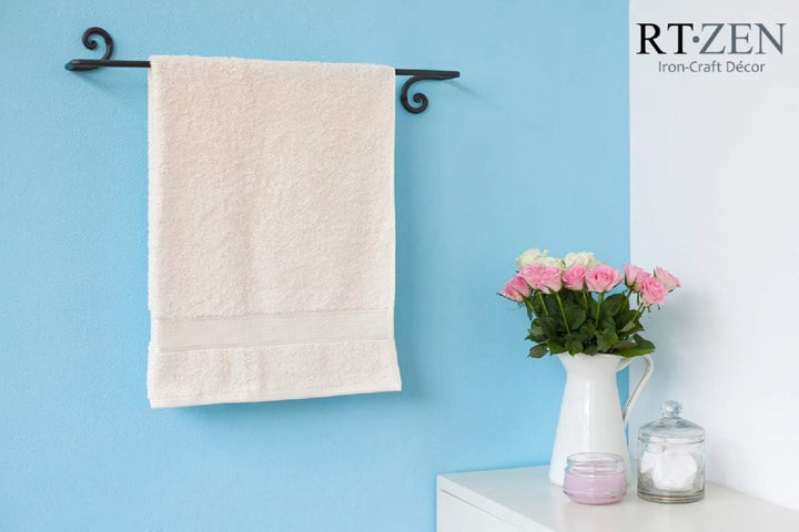 Swirls Towel Bar Hanger Holder Wall Hanger For Bathroom Or Kitchen, Handmade By RTZEN-Décor A11, Lar