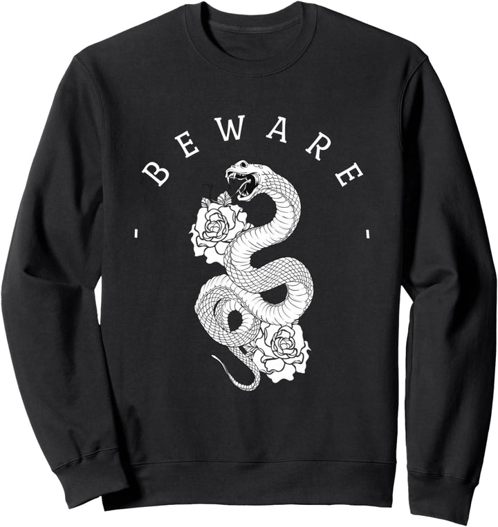 Beware Snake Roses - Sad Aesthetic Edgy Streetwear Sweatshirt