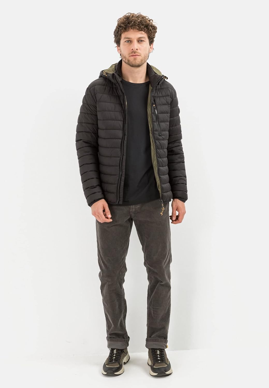camel active Herren Regular Fit Hose Houston mit Struktur Jeans 31W / 34L Grau, 31W / 34L Grau