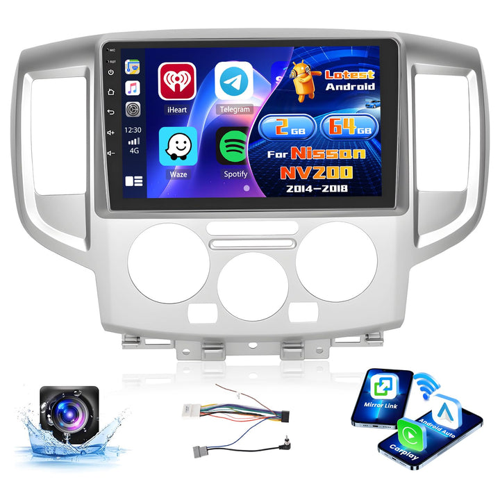 Radio für Nissan NV200 2014-2018 Android 15 2+64G mit Wireless CarPlay Android Auto, 9 Zoll Bildschi