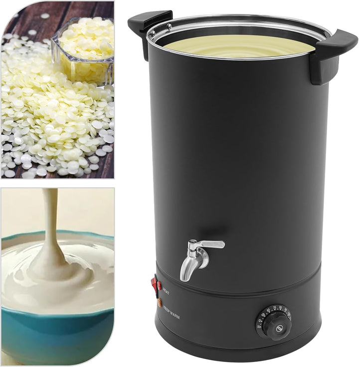 PansyWind Wachsschmelzer 1800W 15L aus Edelstahl Mit Trockenbrandschutz & Automatischer Temperaturko