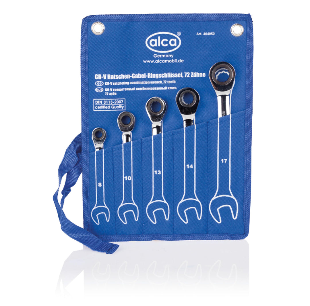 alca® Ratschen-Gabelring Schlüssel 5 St. Cr-V