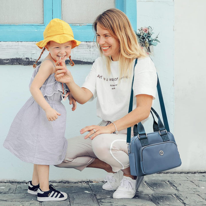 NICOLE & DORIS Handtasche Messenger Bag Damen Casual Schultertasche Nylon Wasserdicht Leichte Umhäng