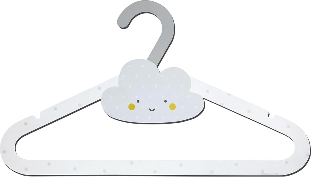 Dalber Kinder-Kleiderbügel aus ökologischem Holz – Wolke, Grau – 8 Stück (2 Modelle) – 31 cm – lusti