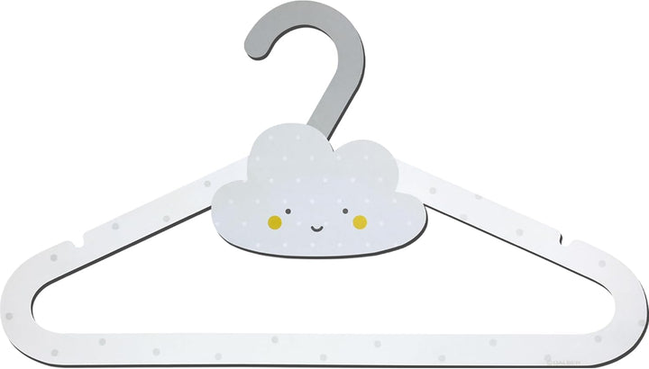 Dalber Kinder-Kleiderbügel aus ökologischem Holz – Wolke, Grau – 8 Stück (2 Modelle) – 31 cm – lusti