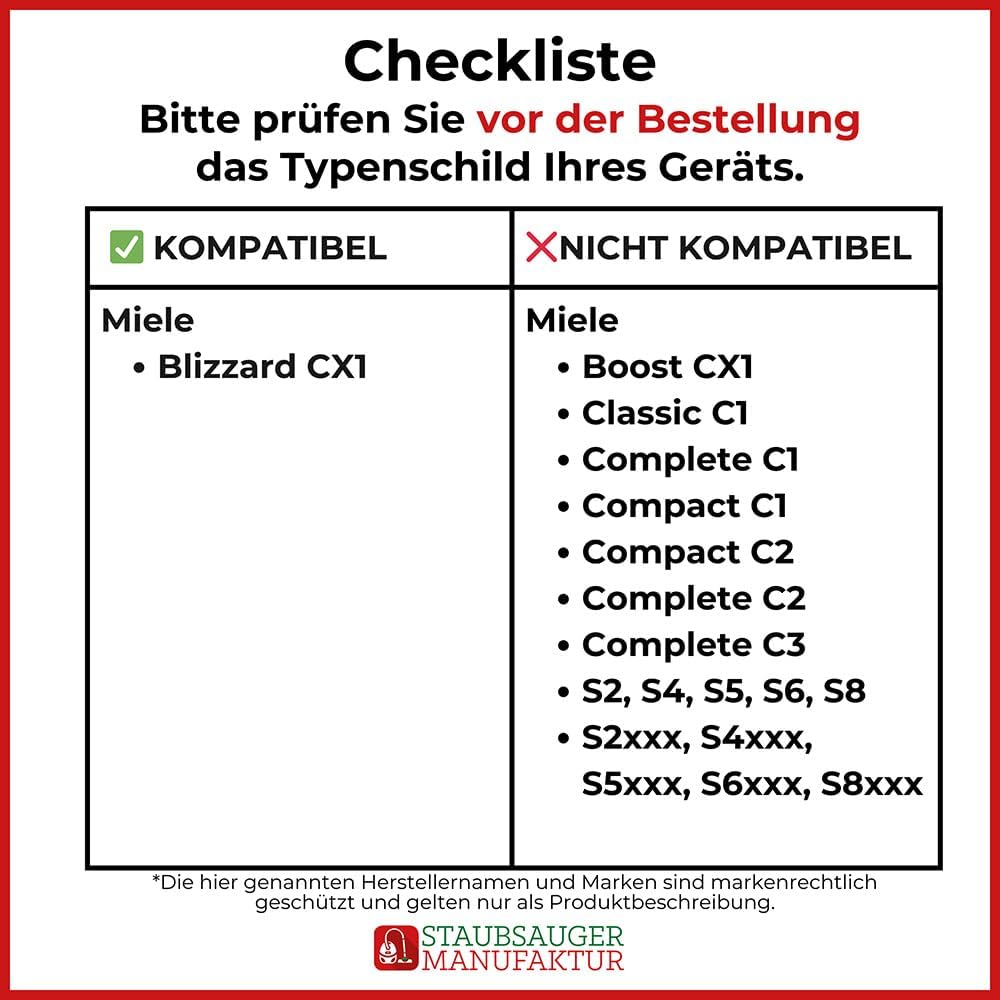 PRIMEBAG - Saugschlauch kompatibel mit Miele Blizzard CX1 Serie - Staubsaugerschlauch inkl. Handgrif