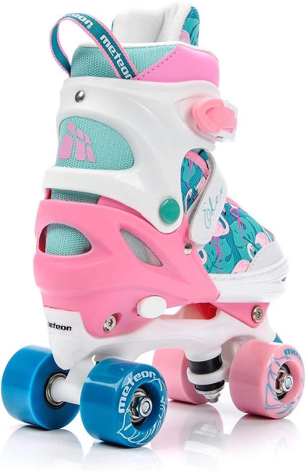 meteor Retro Rollschuhe Disco Roll Skate wie in den 80er Jahren Jugend Roll-Schuhe Kinder Quad Skate
