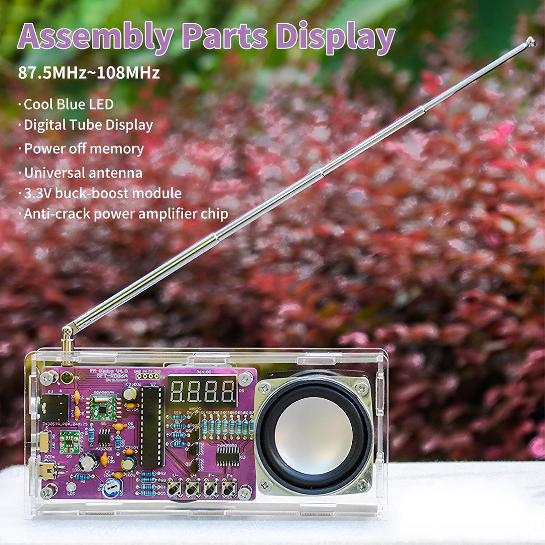 Heemol FM Radio Löt Bausatz, DIY Radio Kit mit Digital Display, Lötübungs-Set für Erwachsene und Anf