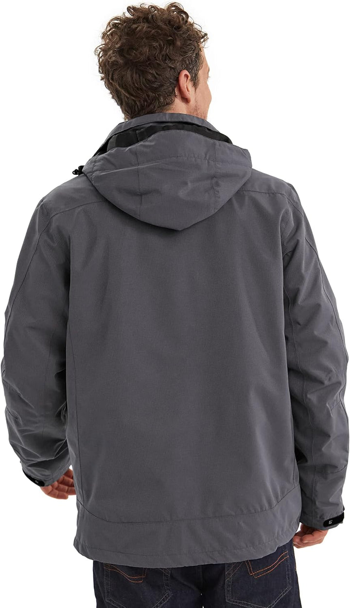 Killtec Herren Funktionsjacke mit abzippbarer Kapuze Xenios L anthrazit, L anthrazit