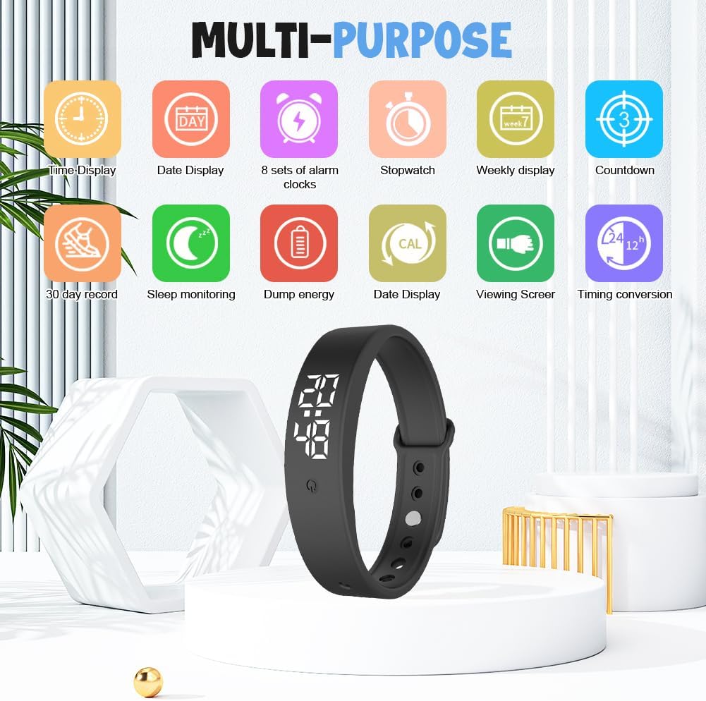 CEWROM Vibrationsalarm Erinnerung Uhr, Silent Vibrating Alarm Reminder Watch für Jungen/Mädchen, Pil