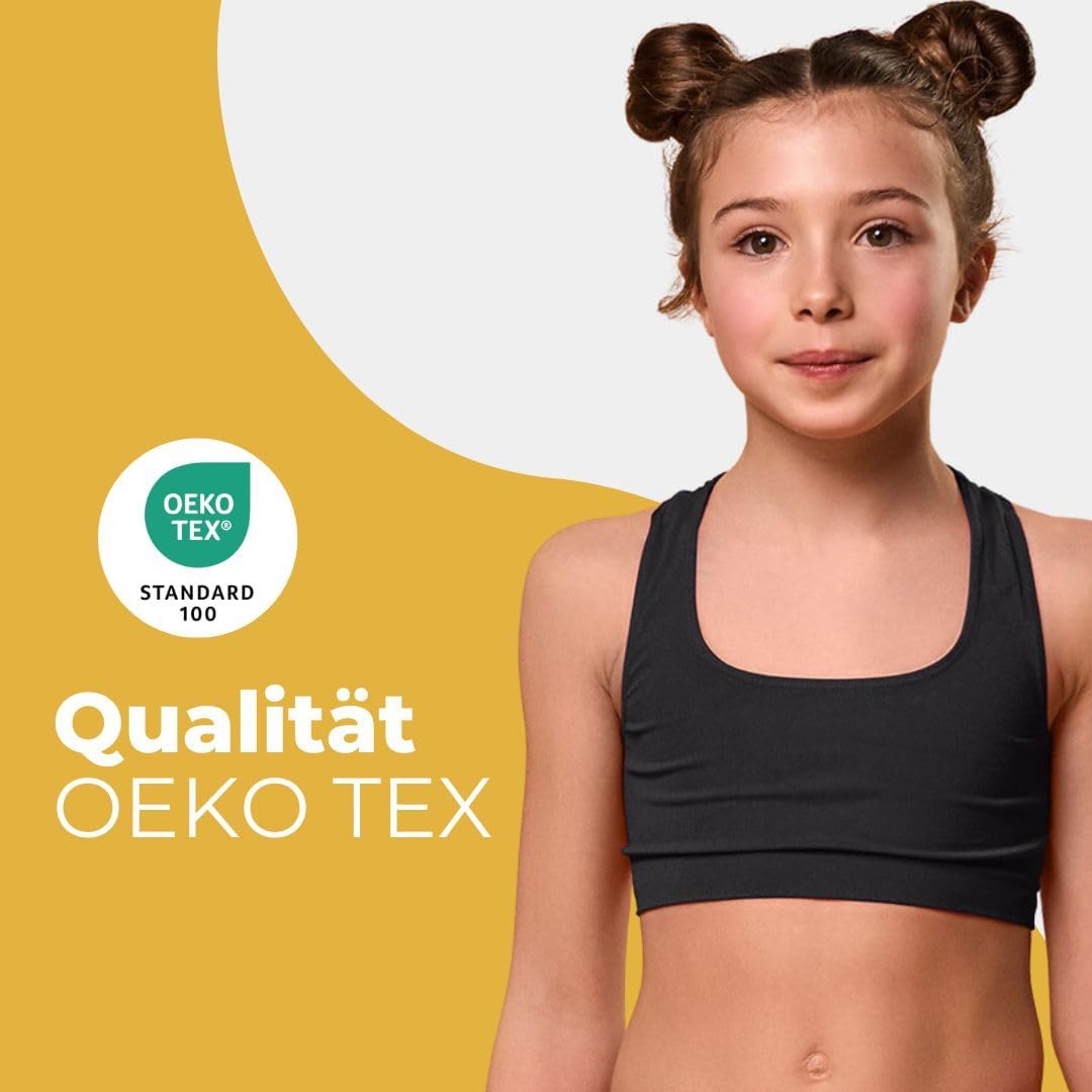 FOCENZA Top für Mädchen aus Mikrofaser, elastisch und bequem, ideal für Gymnastik und Sport, Multipa