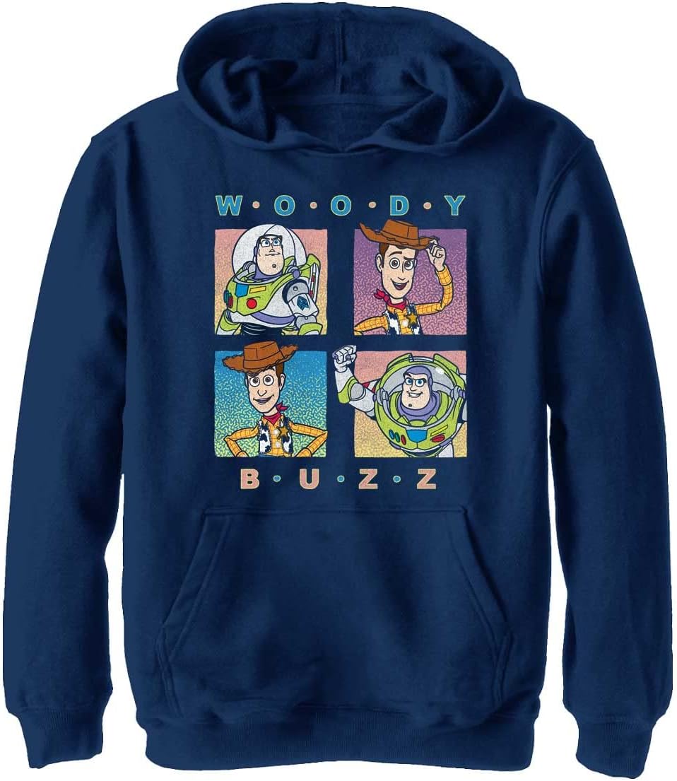 Disney Jungen Toy Story Pastel Foursquare Hoodie, Heather Navy, S