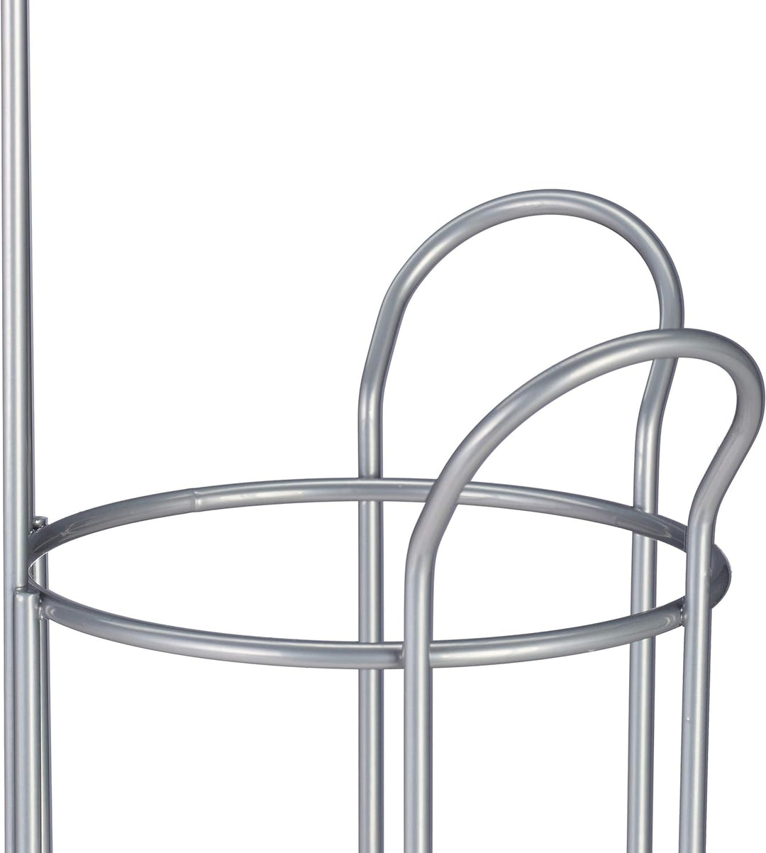 Relaxdays Toilettenpapierhalter stehend, mit Ablage, 3 Rollen Klopapier, modern, Metall, HBT: 57,5x1