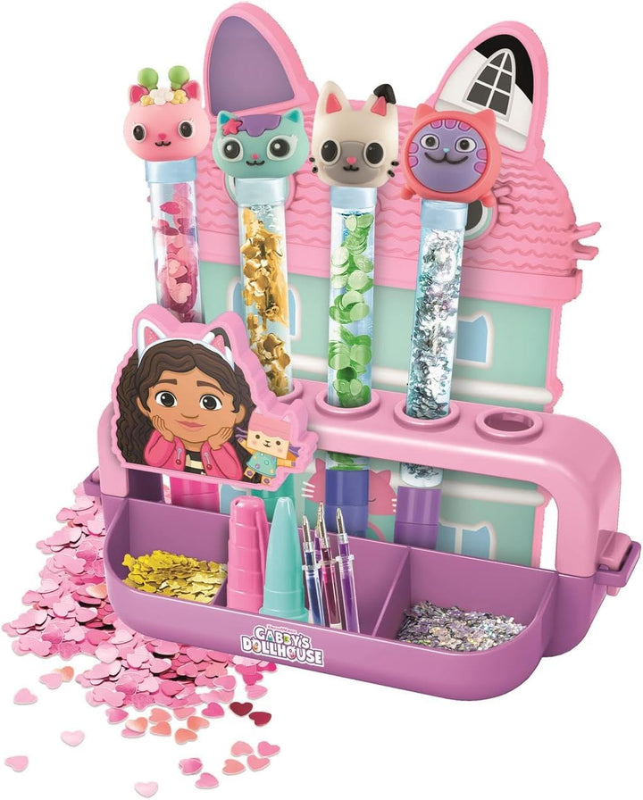 Clementoni Idea Mein Stift-Atelier Gabby’s Dollhouse - DIY Stifte-Set mit 5 Stiften & Figuren, schil