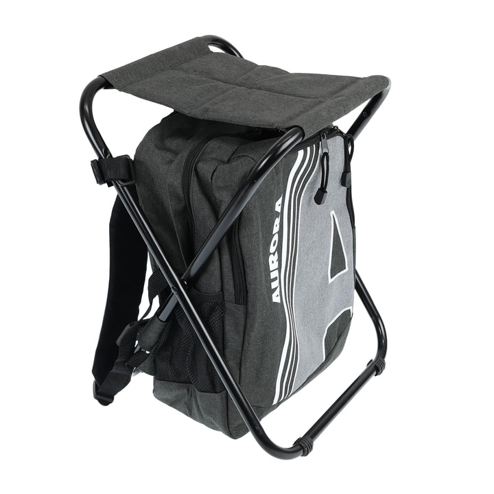 Aurora Outdoor Backpack - Rucksack mit Hocker - schwarz