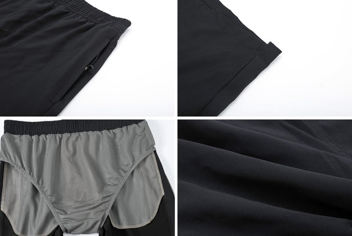 Tyhengta Men's Swim Trunks Quick Dry Beach Shorts with Zipper Pockets and Mesh Lining Schwarz 44, Sc