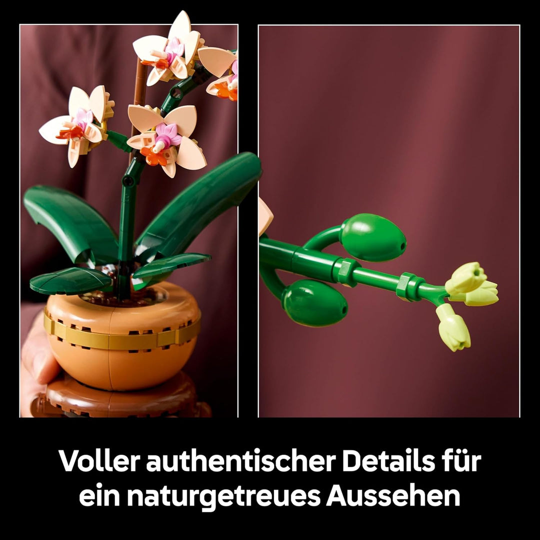 LEGO Botanicals Mini-Orchidee - Kunstblumen Set - Deko fürs Wohnzimmer oder Büro - Geschenk für Frau