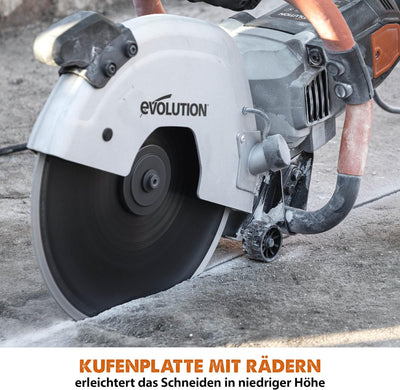 Evolution R300DCT 300 Mm Betonsäge - 2400W Motor, Kein Benzin, 115 Mm Schnitt, Inkl. Diamantblatt Fü