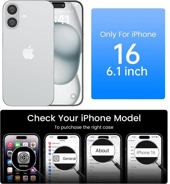 OLEPHY Handykette für iPhone 16 Hülle mit Band, Necklace Handyhülle, Transparente Schutzhülle zum Um