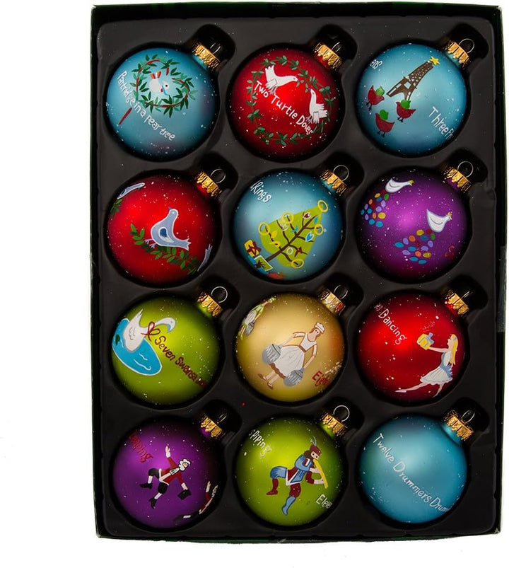 Kurt Adler Christbaumkugeln, 12 Stück, 65 mm