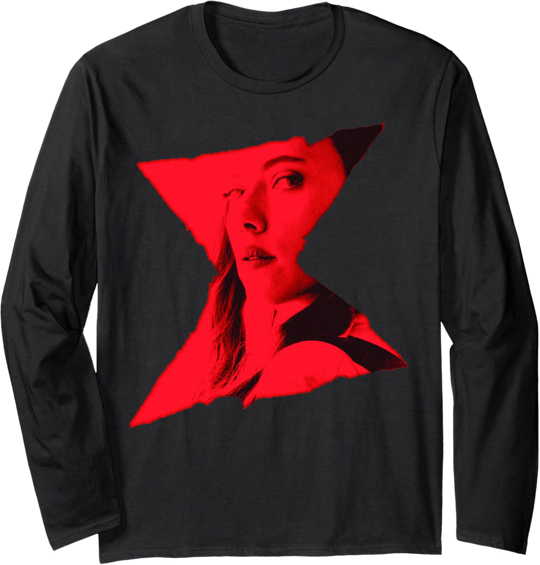 Marvel Black Widow Logo Portrait Fill Langarmshirt