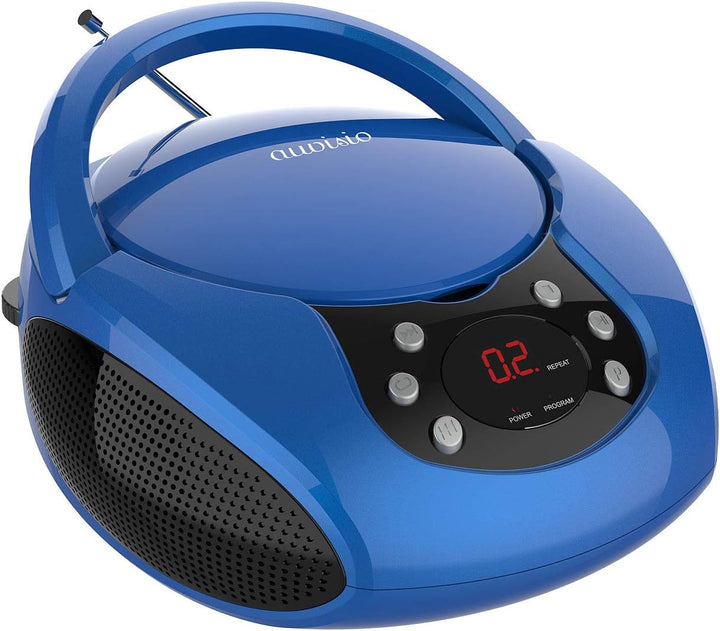 auvisio Kinder Cd Player: Tragbarer Stereo-CD-Player mit Radio, Audio-Eingang & LED-Display (Kofferr