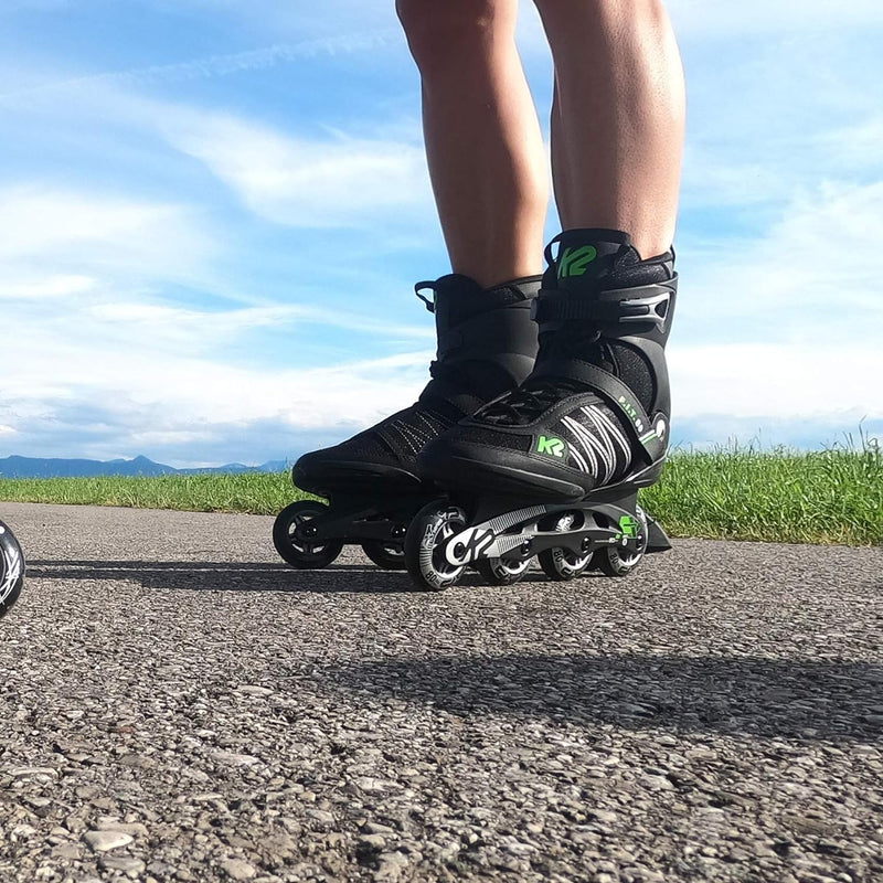 K2 Herren F.i.t. 80 Inline Skates EU: 45 (UK: 10.5 / US: 11.5) black - green, EU: 45 (UK: 10.5 / US: