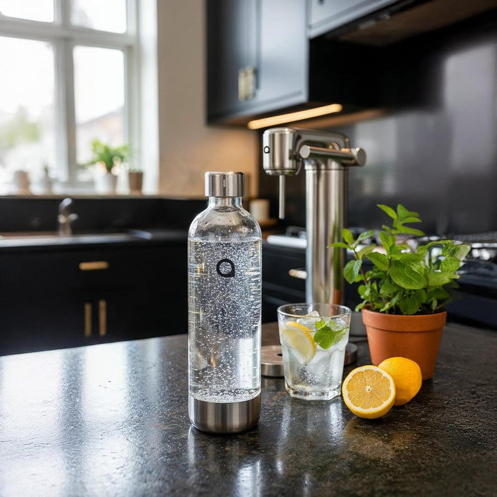 Aquafloow Wassersprudler Ersatzflasche für Soda Maker – BPA-freie 0,8 L Sprudelflasche aus Kunststof