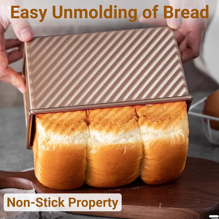 2 Stück Brotbackform mit Deckel – Antihaft Toastbrot Backform mit Deckel, Kastenform mit Deckel für