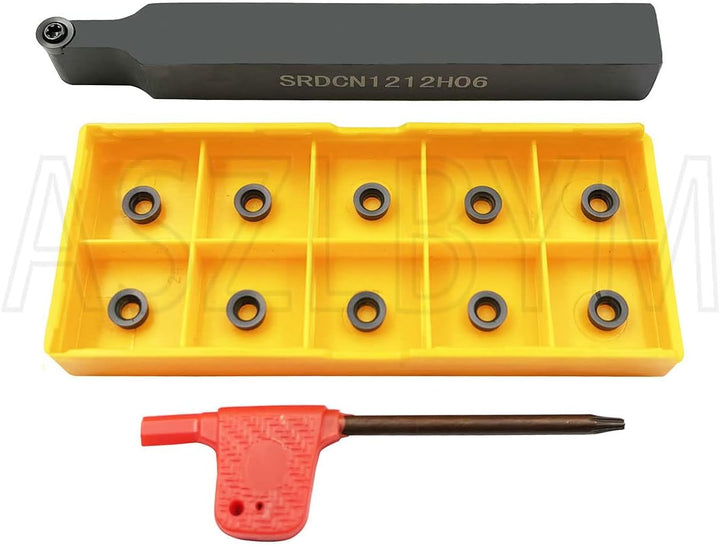 ASZLBYM 11 Stück RCMT060204 MO Wendeschneidplatten-Fräseinsätze Klingenfräser mit 1/2 "/ 12 mm SRDCN