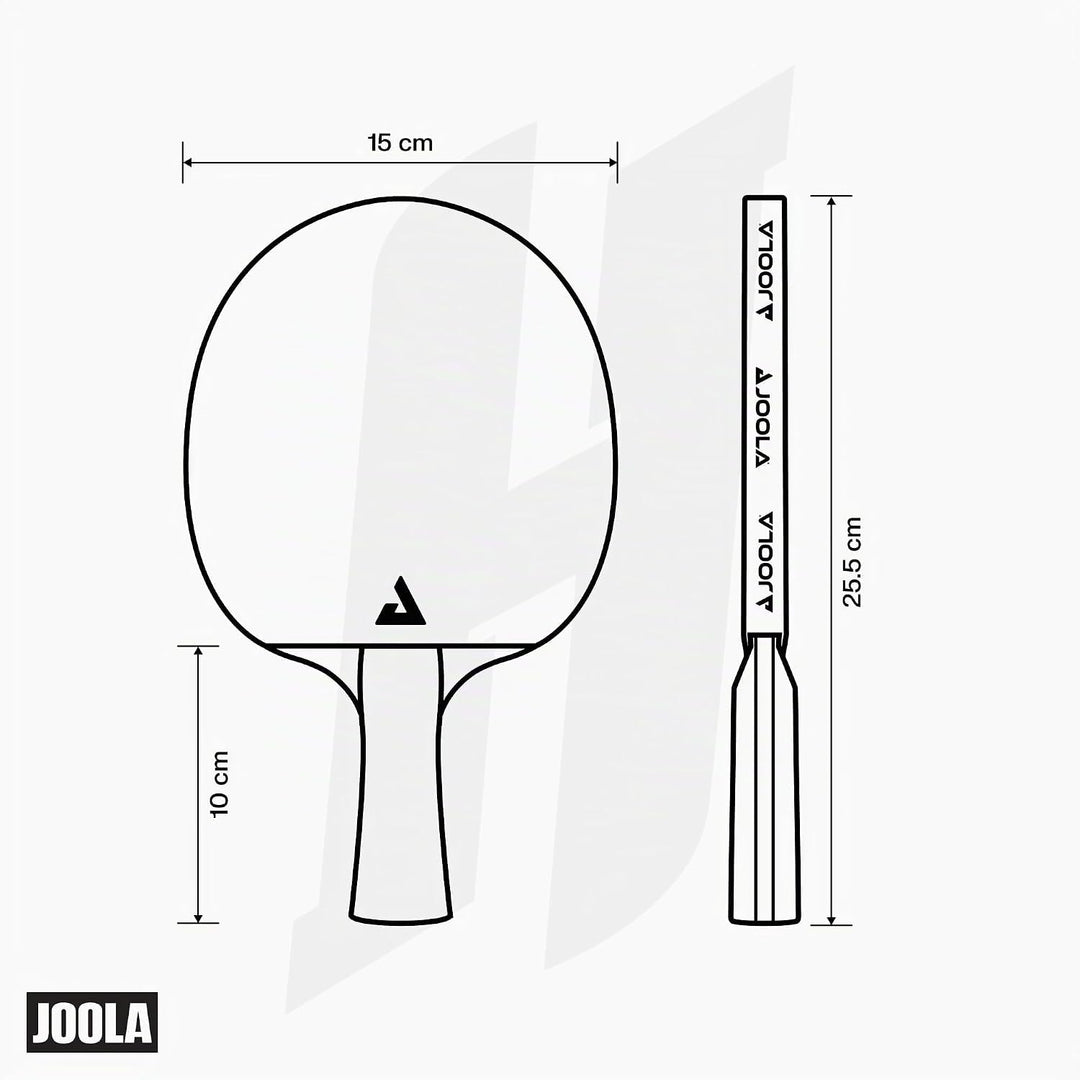 JOOLA Hugo Calderano Edge Tischtennis Set - 2 Tischtennisschläger + 3 Tischtennisbälle + Tischtennis
