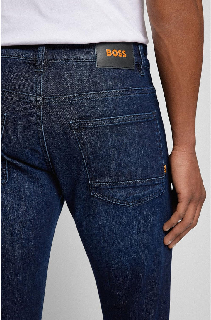 BOSS Herren Delaware BC-L-P Blaue Slim-Fit Jeans aus Super-Stretch-Denim 30W / 34L Blau, 30W / 34L B