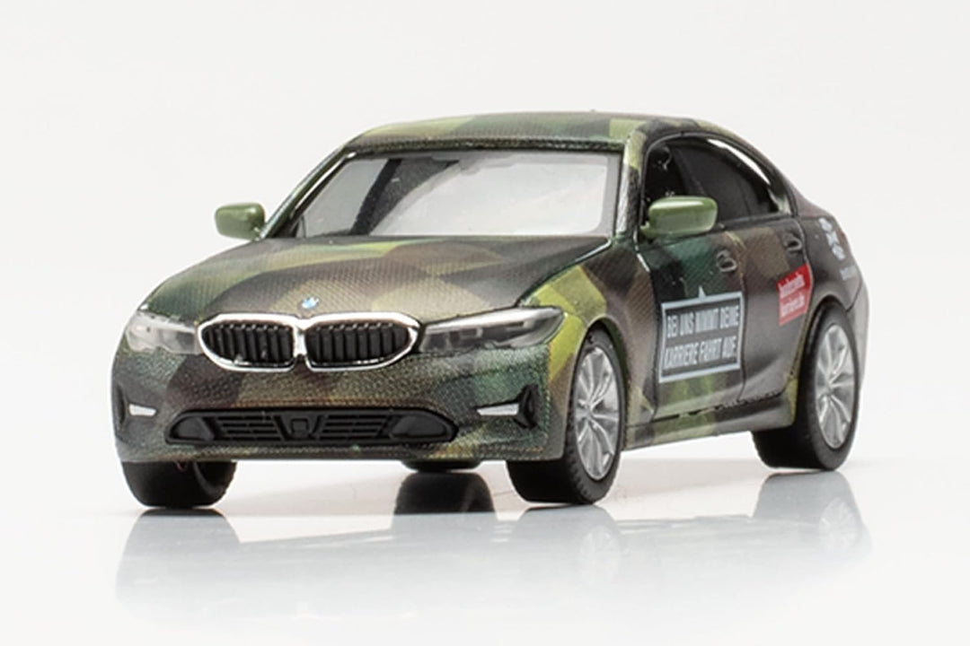 Herpa Modellauto BMW 3er Limousine „Bundeswehr Personal“, originalgetreu im Massstab 1:87, Auto Mode