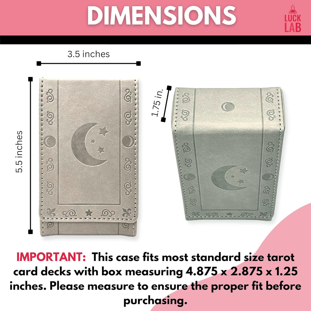 Luck Lab Tarot-Kartenetui aus Leder, für die meisten Tarotkarten in Standardgrösse (passend für Deck