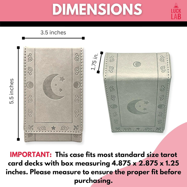 Luck Lab Tarot-Kartenetui aus Leder, für die meisten Tarotkarten in Standardgrösse (passend für Deck