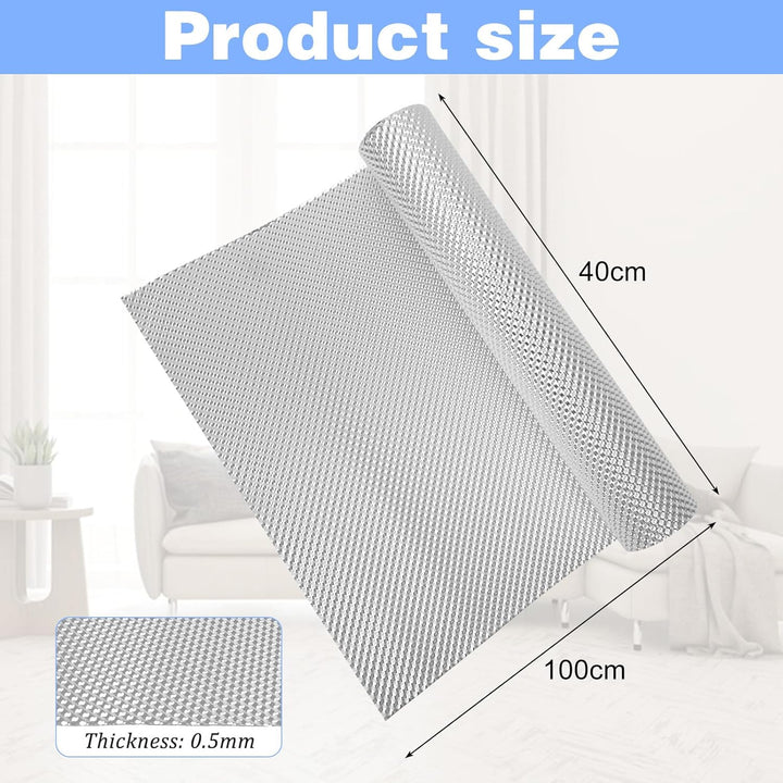 RANJIMA 100cm x 40cm Hitzeschutzblech, Aluminium Hitzeschutz Hitzeblech, Halbkugelförmiges Geprägtes