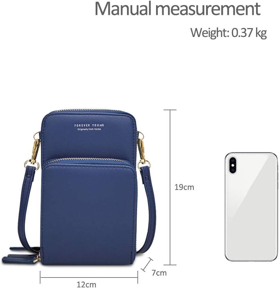 NICOLE&DORIS Damen Elegant Handytasche Kleine Umhängetasche Brieftasche Schultertasche PU Leder Mini