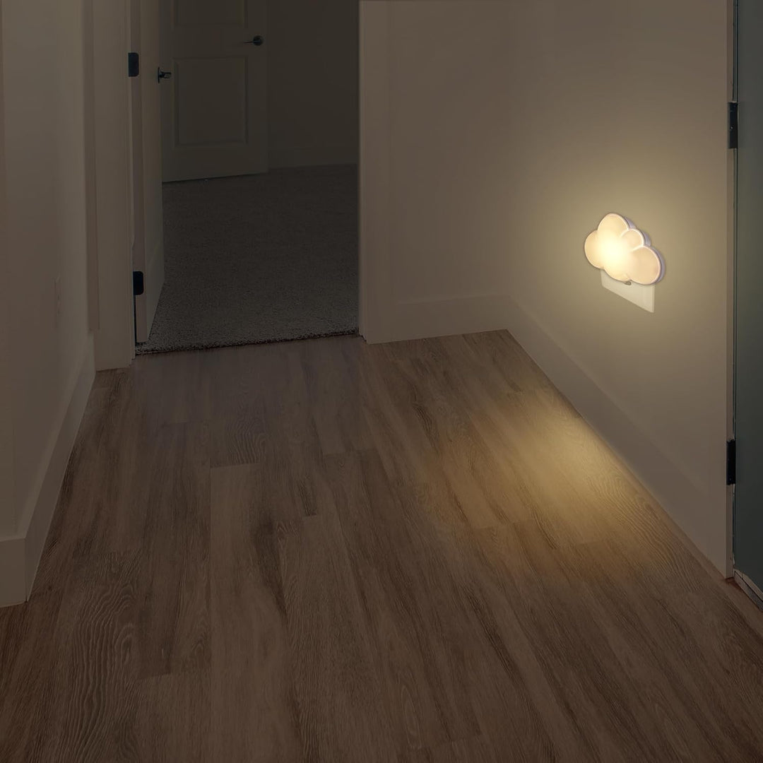 Wetry Nachtlicht Baby Steckdosen Nachtlampe Steckdosenlicht Automatisch 4 Stück Stilllicht LED Wolke