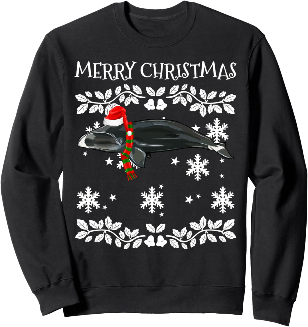 Frohe Weihnachten Ornament Grönlandwal Hässliche Weihnachten Sweatshirt