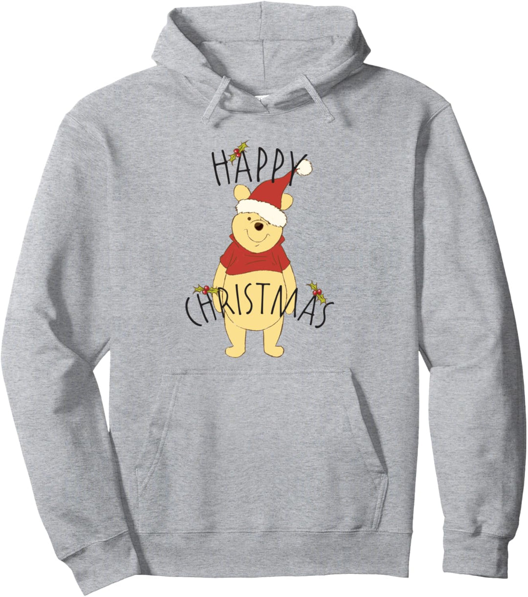 Weihnachten Winnie The Pooh Happy Christmas Holly Pullover Hoodie