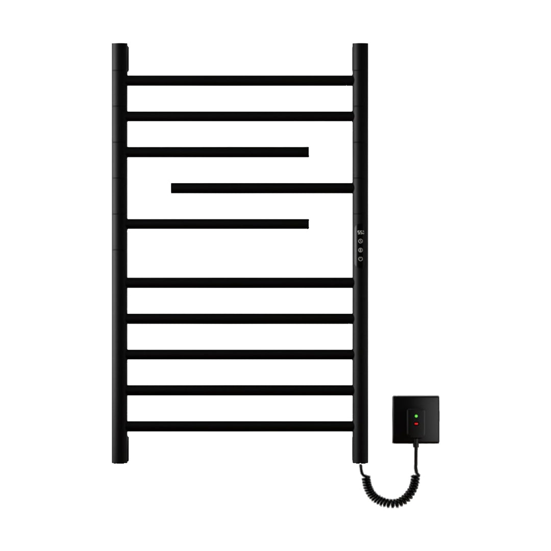 Handtuchheizkörper Elektrisch, 180°Drehung Handtuchwärmer 85 × 52cm, Schwarz Handtuchheizkörper mit